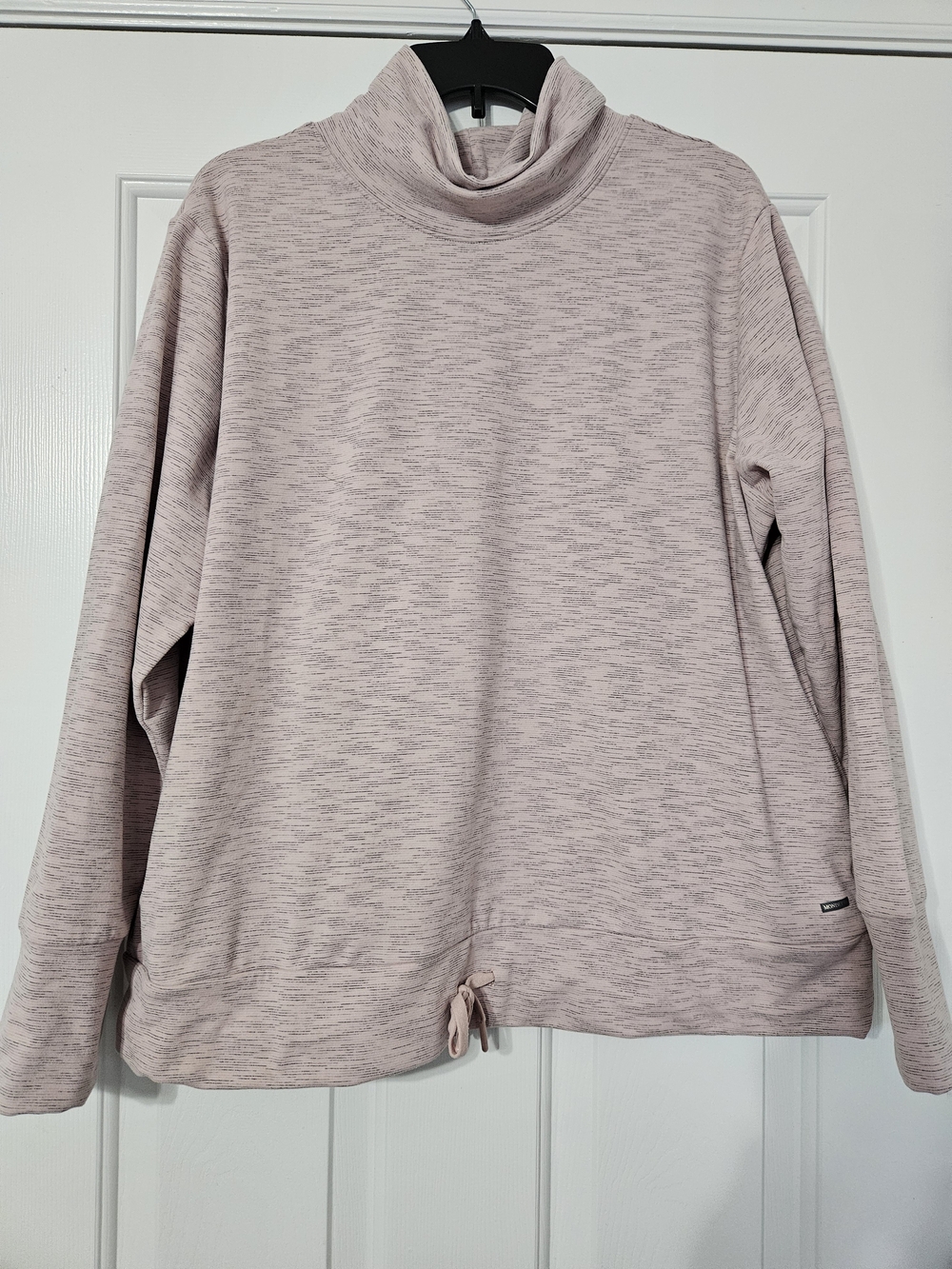 Mondetta Men's Light Pink Heathered Turtleneck Sweatshirt